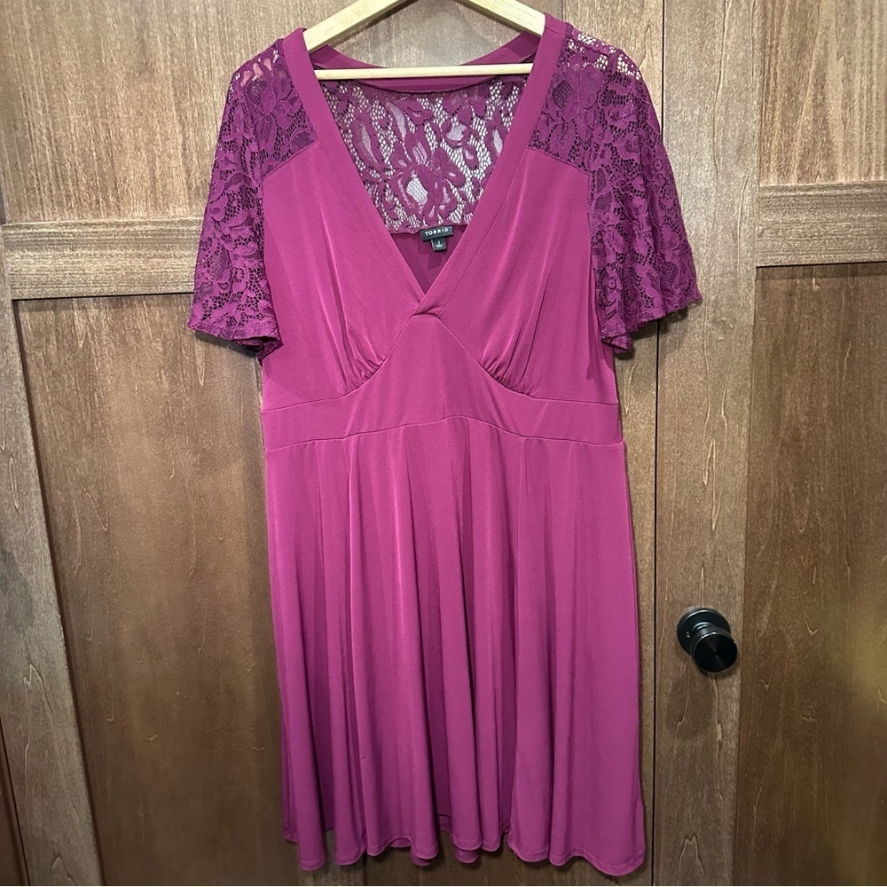 Torrid Purple Lace Midi Dress